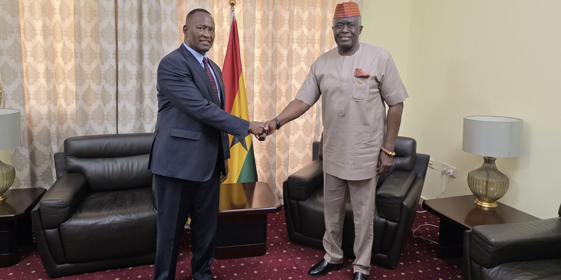 Ghana’s Ambassador receives Zimbabwe’s Ambassador-Designate to the UAE