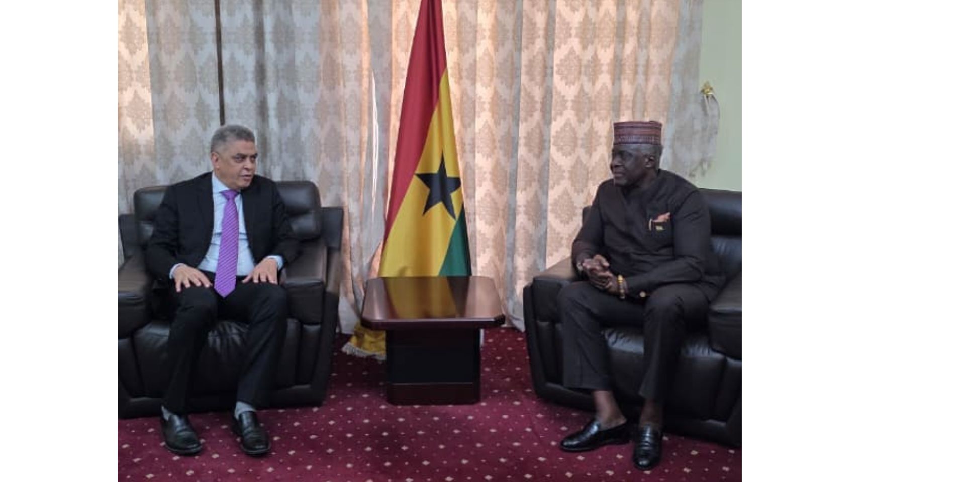 Mauritanian Ambassador H. E. Abdallahi BAH NAGI KEBD Pays Courtesy Call on Ghana’s Ambassador to the UAE